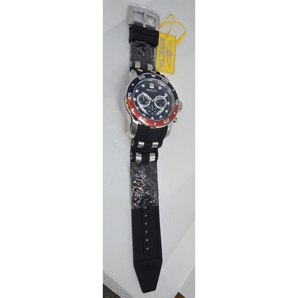 Invicta Pro Diver SCUBA Men's Watch 48mm Black Steel 44521 Pepsi Bezel Blue Dial - Picture 4 of 5